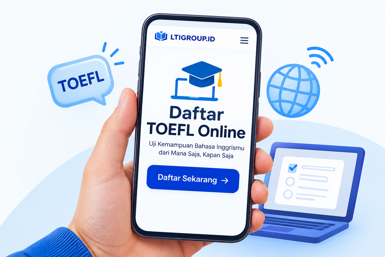 cara daftar teofl online