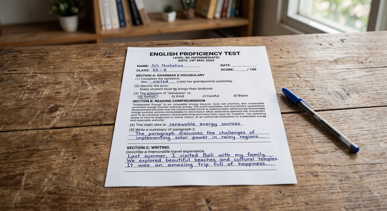 contoh soal toefl itp